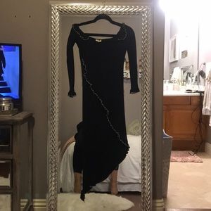 Shirt with long tapered back
